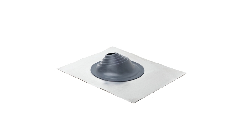 Проходной элемент MF угловой №1 (75-200мм) +240 силиконовый (металлический неокрашенный фланец) серый