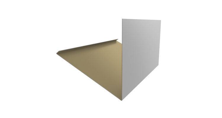 Планка примыкание верхнее к трубе фальц 0,45 PE с пленкой RAL 1014 слоновая кость (2м)