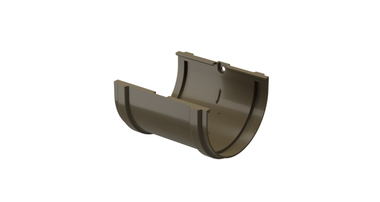 Соединитель желобов Premium, каштан