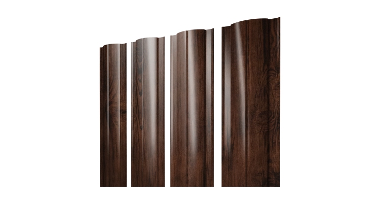 Штакетник Круглый с прямым резом 0,45 Print Elite Cherry Wood TwinColor