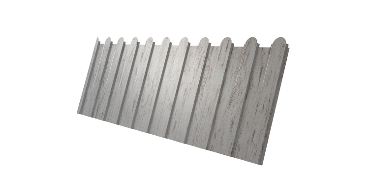 Профнастил С8А фигурный 0,45 Print Elite Snow Wood TwinColor