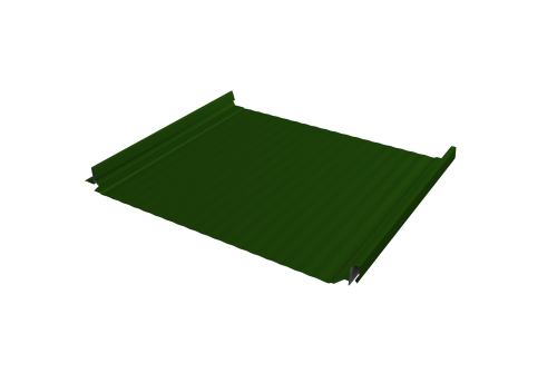 Кликфальц Pro Gofr Grand Line 0,45 PE с пленкой на замках RAL 6002 лиственно-зеленый