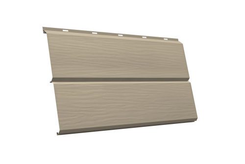 ЭкоБрус 3D GL 0.45 PE с пленкой RAL 1015 светлая слоновая кость