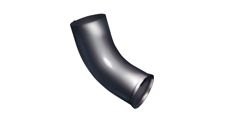 Колено стока Grand Line PU 100 мм RAL 7024 мокрый асфальт