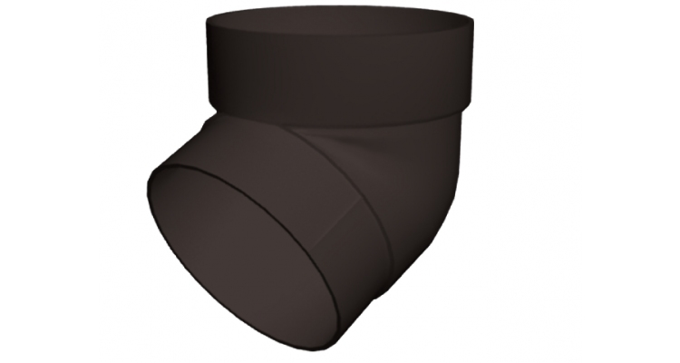 Колено трубы 67 град. ПВХ Grand Line темно-коричневое (RR 32)