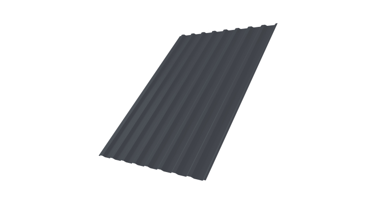 Профнастил С20В 0,45 Drap TX RAL 7024 мокрый асфальт