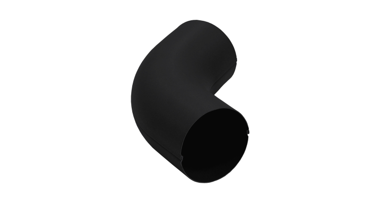 Колено 60 град PU 90 мм Мatt RAL 9005 черный