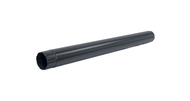 Труба круглая соединительная 90мм, 1м PU Мatt RAL 7024 мокрый асфальт