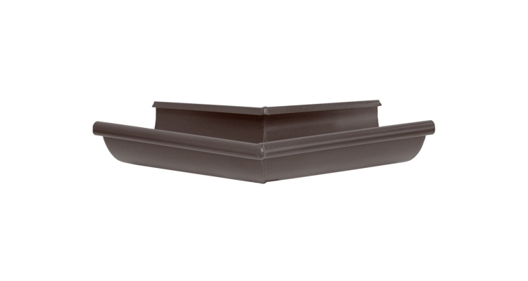 Угол желоба внешний 135 гр 125 мм Мatt RAL 8017 шоколад