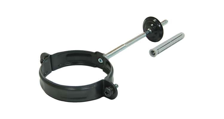 Хомут трубы PU 100 мм RAL 7024 мокрый асфальт