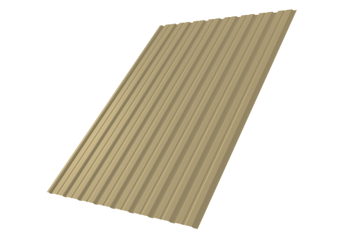 Профнастил С10В 0.45 PE RAL 1014 слоновая кость