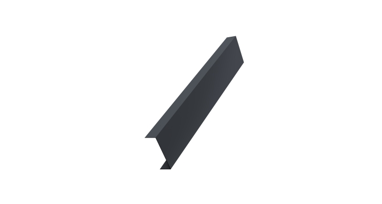 Декоративная накладка на столб универсальная 62х55 для забора жалюзи 0,45 PE-Double RAL 7024 мокрый асфальт (1,8м)