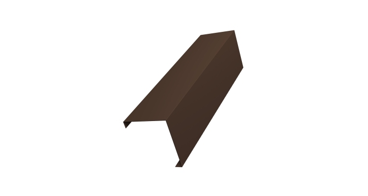 Декоративная накладка на столб универсальная угловая 60х60 для забора жалюзи 0,45 PE-Double RAL 8017 шоколад (2м)