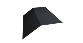 Планка конька плоского 190х190 0,45 Drap TX RAL 7024 мокрый асфальт (3м)