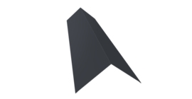 Планка конька плоского 145х145 0,4 PE с пленкой RAL 7024 мокрый асфальт (2м)