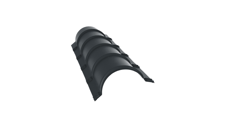 Планка конька полукруглого 0,5 Satin Matt TX RAL 7016 антрацитово-серый (1,97м)