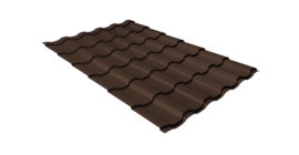Металлочерепица кредо Grand Line 0,45 Drap TR RAL 8017 шоколад