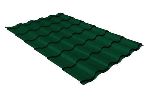 Металлочерепица кредо Grand Line 0,45 Drap TX RAL 6005 зеленый мох