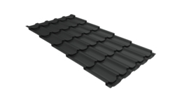 Металлочерепица квинта плюс 0,45 PE RAL 7016 антрацитово-серый