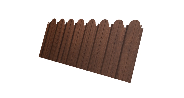 Профнастил C10A фигурный 0.45 Print Elite Choco Wood TwinColor