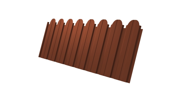 Профнастил C10B фигурный 0.5 Satin Matt RAL 8004 терракота