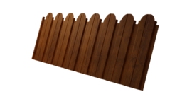 Профнастил C10B фигурный 0.4 Print Premium Golden Wood Intense FTC