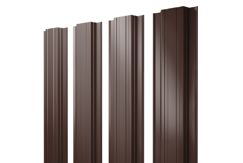 Штакетник Прямоугольный с прямым резом 0.5 Satin RAL 8017 шоколад