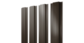 Штакетник Прямоугольный с прямым резом 0.5 Satin RR 32 темно-коричневый