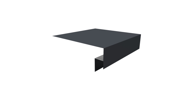 Планка околооконная сложная Блок-хаус new 200х50х27 0,45 Drap TX RAL 7024 мокрый асфальт (3м)