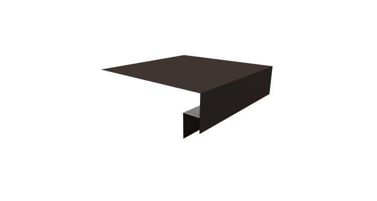 Планка околооконная сложная Блок-хаус new 250х50х27 (j-фаска) 0,45 PE с пленкой RR 32 темно-коричневый (2м)