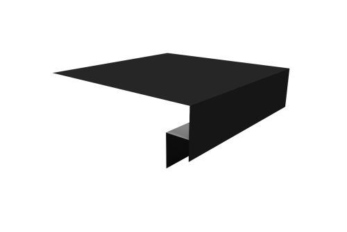 Планка околооконная сложная Блок-хаус new 250х50х27 (j-фаска) 0,5 Drap TX RAL 9005 черный (2м)