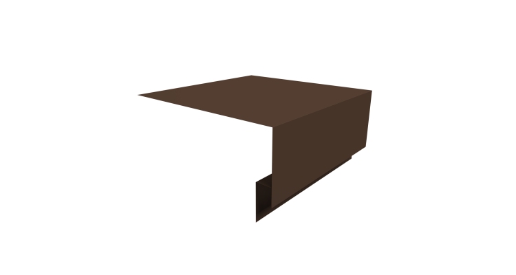 Планка околооконная сложная Блок-хаус new 250х75х27 0,45 Drap TwinColor RAL 8017 шоколад (3м)