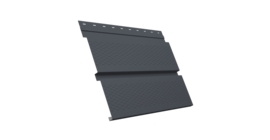 Софит металлический Квадро Брус с перфорацией 0,45 Drap ST с пленкой RAL 7024 мокрый асфальт