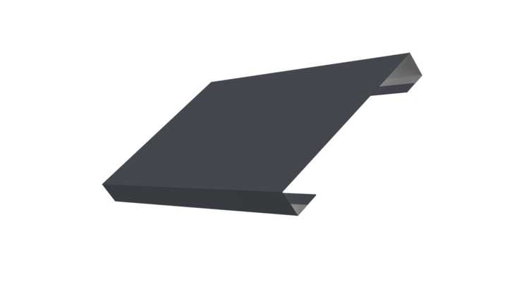 Ламель лицевая 150 забора жалюзи Texas 0.5 PurLite Matt с пленкой RAL 7024 мокрый асфальт