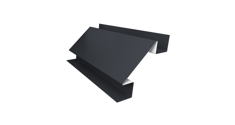 Планка угла внутреннего сложного Экобрус Grand Line 0,45 Drap TR RAL 7024 мокрый асфальт (3м)