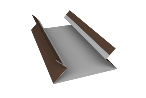 Планка угла внутреннего составная верхняя 0,45 PE с пленкой RAL 8017 шоколад (2м)