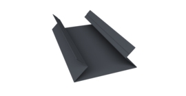 Планка угла внутреннего составная верхняя 0,45 Drap TwinColor RAL 7024 мокрый асфальт (2м)