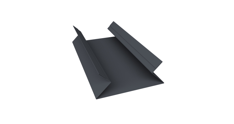 Планка угла внутреннего составная верхняя 0,45 Drap TwinColor RAL 7024 мокрый асфальт (3м)