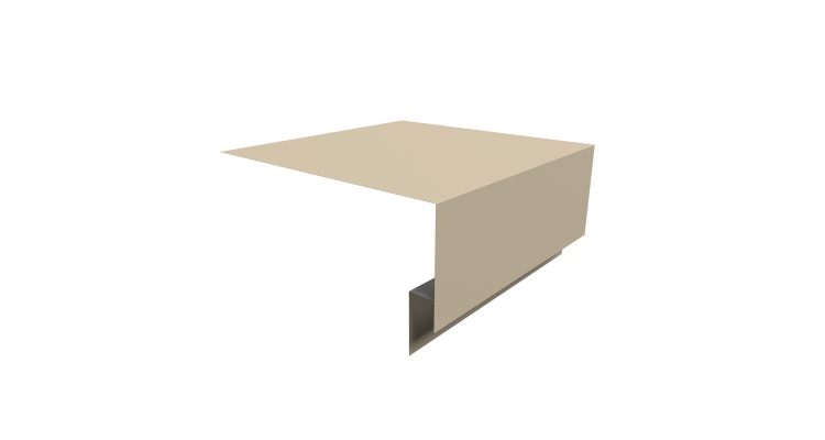 Планка околооконная сложная Экобрус Grand Line 200х75х25 0,45 PE с пленкой RAL 1015 светлая слоновая кость (3м)