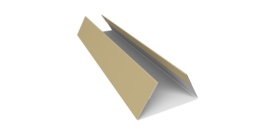 Планка стыковочная составная нижняя 0,45 PE с пленкой RAL 1014 слоновая кость (2м)