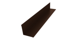 Угол внутренний 30х30 0,45 PE с пленкой RAL 8017 шоколад (3м)