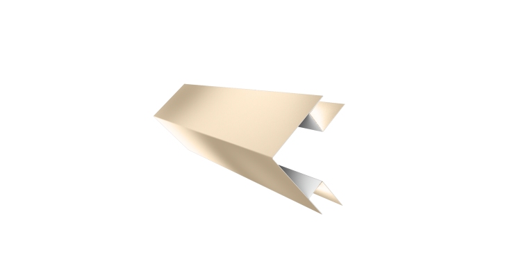 Угол внешний сложный 75х75 0,45 PE с пленкой RAL 1015 светлая слоновая кость (3м)