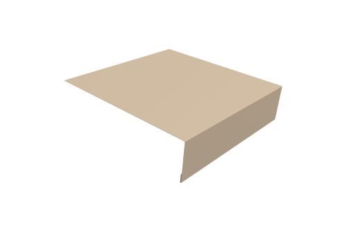 Планка околооконная простая 200х50 0,5 Satin с пленкой RAL 1015 светлая слоновая кость (3м)