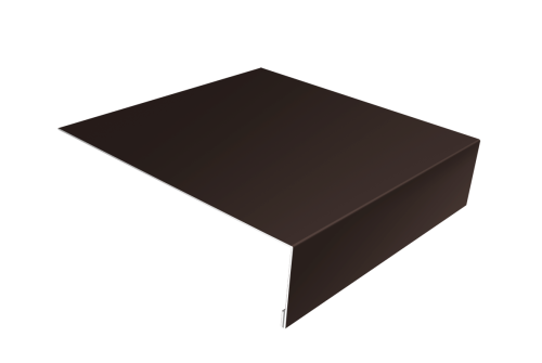 Планка лобовая/околооконная простая 190х50 0,45 Drap TX RR 32 темно-коричневый (2м)