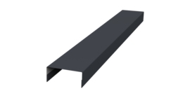 Крышка 30х15 жалюзи Texas 0,5 Satin Matt TX RAL 7024 мокрый асфальт (3м)