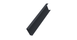 Декоративная накладка на столб универсальная 60х60 для забора жалюзи 0,45 Drap TwinColor RAL 7024 мокрый асфальт (2м)