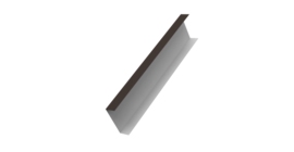 Декоративная накладка на столб универсальная 60х60 для забора жалюзи 0,5 Satin RR 32 темно-коричневый (1,8м)