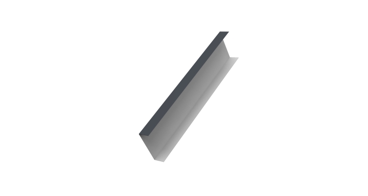 Декоративная накладка на столб универсальная 62х55 для забора жалюзи 0,45 Drap RAL 7024 мокрый асфальт (2,5м)