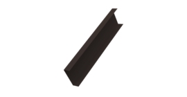 Декоративная накладка на столб универсальная 62х55 для забора жалюзи 0,45 Drap-double TX RR 32 темно-коричневый (1,8м)