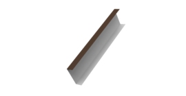 Декоративная накладка на столб универсальная 62х55 для забора жалюзи 0,5 Satin Matt RAL 8017 шоколад (2,5м)